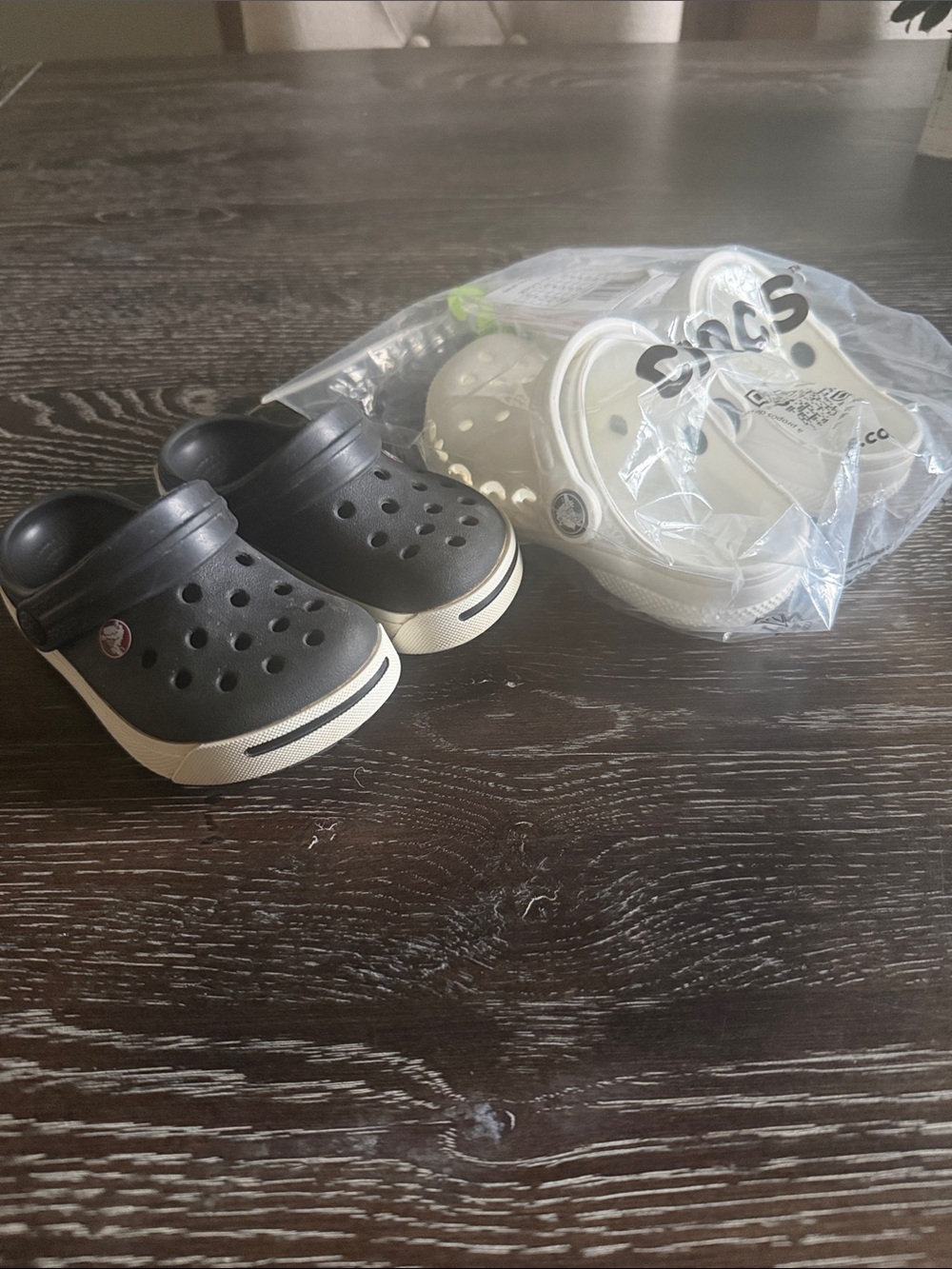 CROCS Kids Black and White Clog Duo